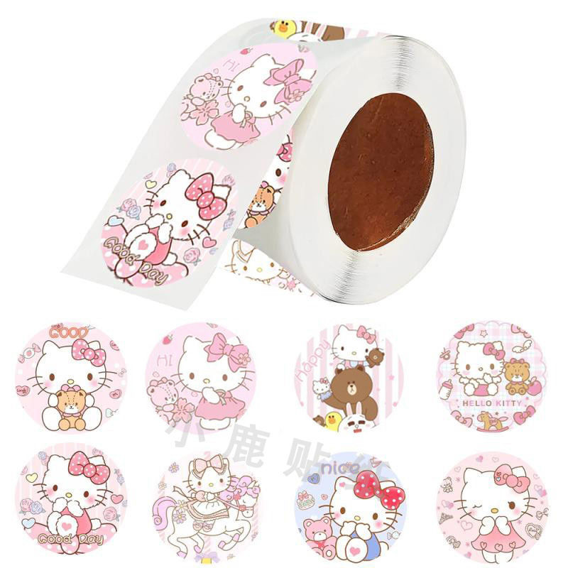 Cuộn 500 tem Sticker Sanrio dễ thương - 2.5cm