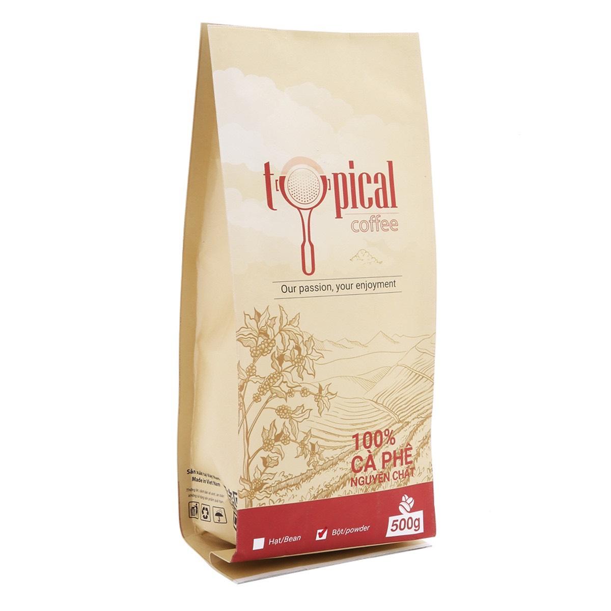 [HCM]Combo cà phê rang xay body 500g + Phin pha cà mệnh mộc Typical Coffee