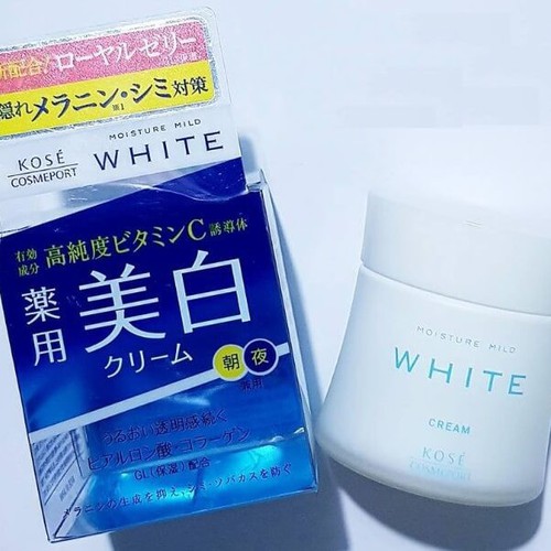 Kem dưỡng trắng da Kose Moisture Mild White 55g