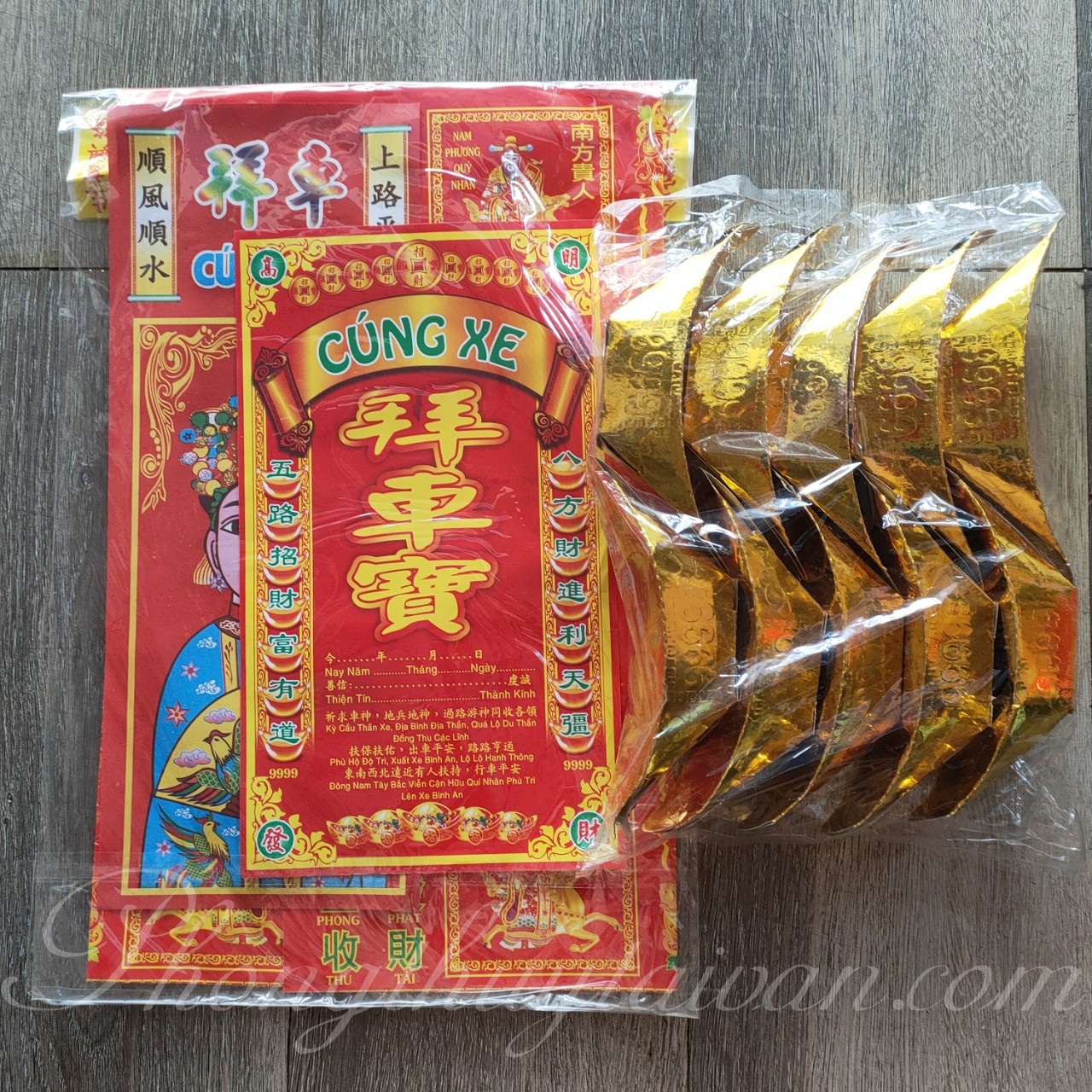 Combo giấy Cúng Xe đầy đủ - 2 loại