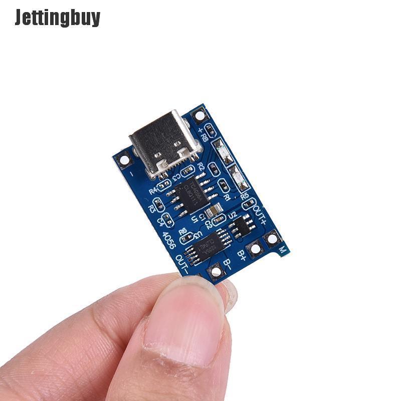 Jettingbuy 5PCS type-c USB 5V 1A 18650 TP4056 Lithium Battery Charger Module Charging Board