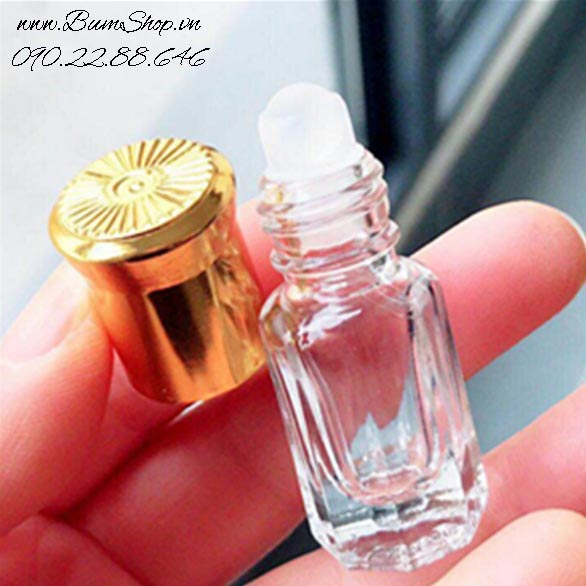 Chai chiết nước hoa 3ml dạng lăn, chai rất dày và cứng cáp (chai rỗng)
