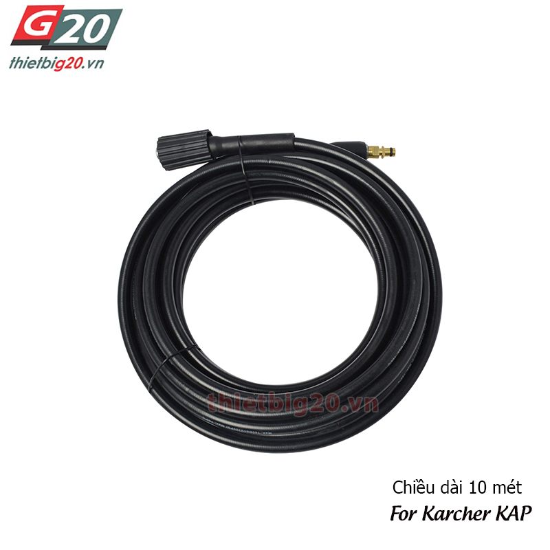 Ống phun xịt cao áp cho máy rửa xe gia đình Karcher dòng KAP, dài 10 mét (Hàng OEM)