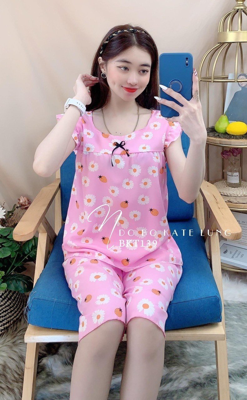 Bigsize 57-63Kg Đồ Bộ Lửng Vải Lụa Hàn Mềm Mịn