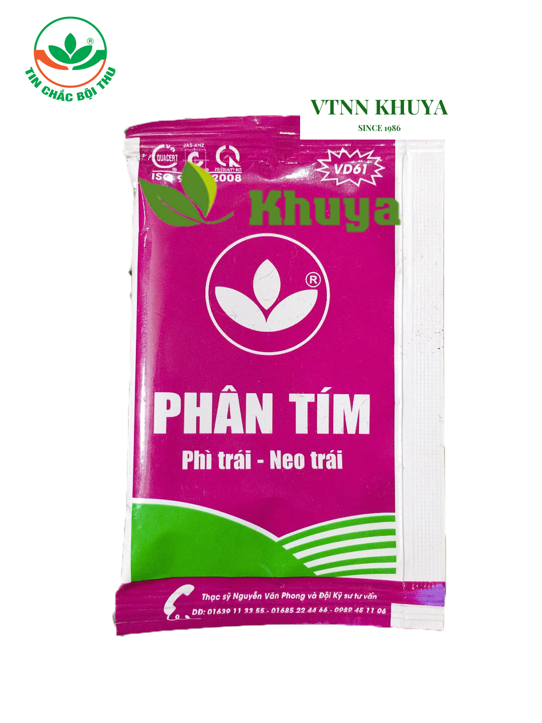 Phân bón Vidan Phân Tím đậm đặc gói 10ml Bung đọt Ra rễ Phì trái