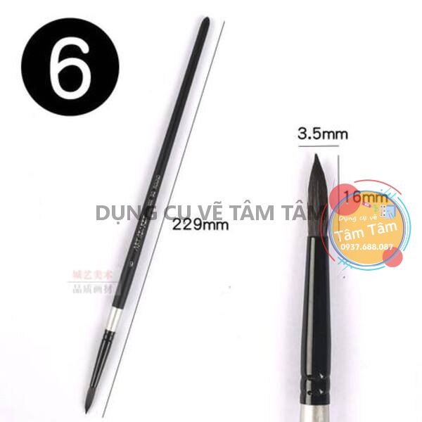 Cọ vẽ đầu tròn lông sóc, Art Secret Round 950 SQ, Cọ vẽ màu nước Art Secret-Dụng cụ vẽ Tâm Tâm