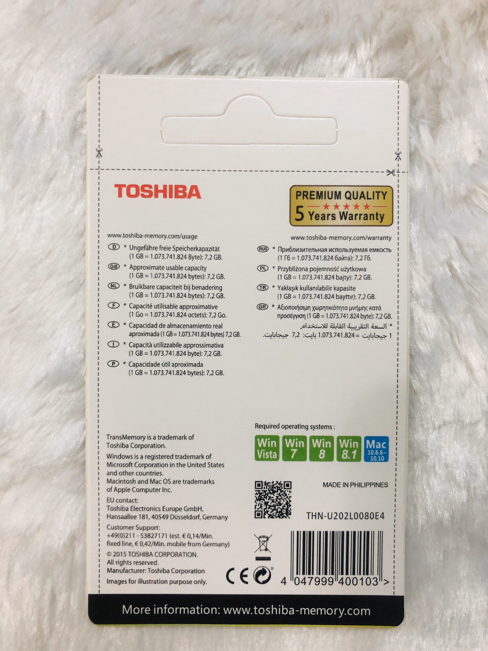 USB TOSHIBA U202 - 8G CHỐNG NƯỚC - SP000384