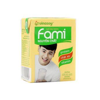 Combo Lốc 6 Hộp Sữa Đậu Nành Fami Nguyên Chất 200ml