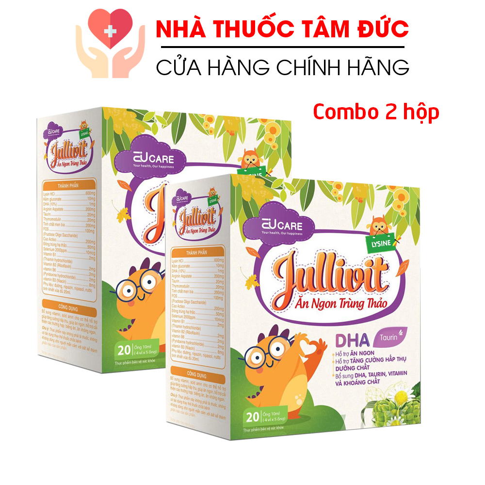 Combo 2 hộp Jullivit bổ sung vitamin tổng hợp cho bé giúp bé ăn ngon