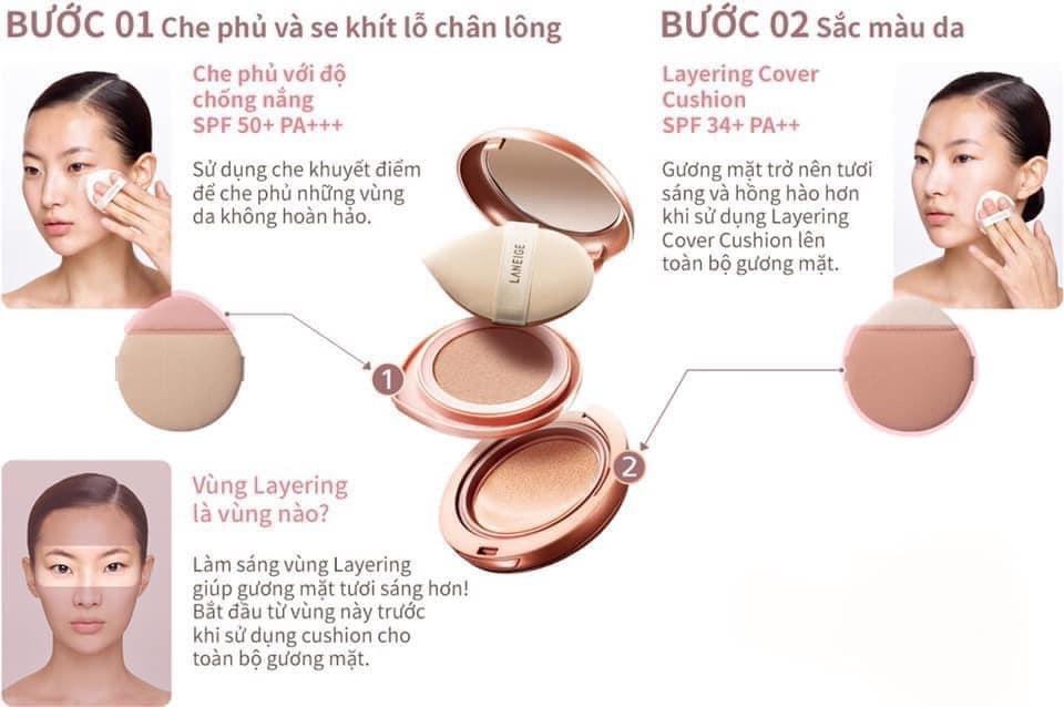 Phấn nước LANEIGE LAYERING COVER CUSHION TONE 23