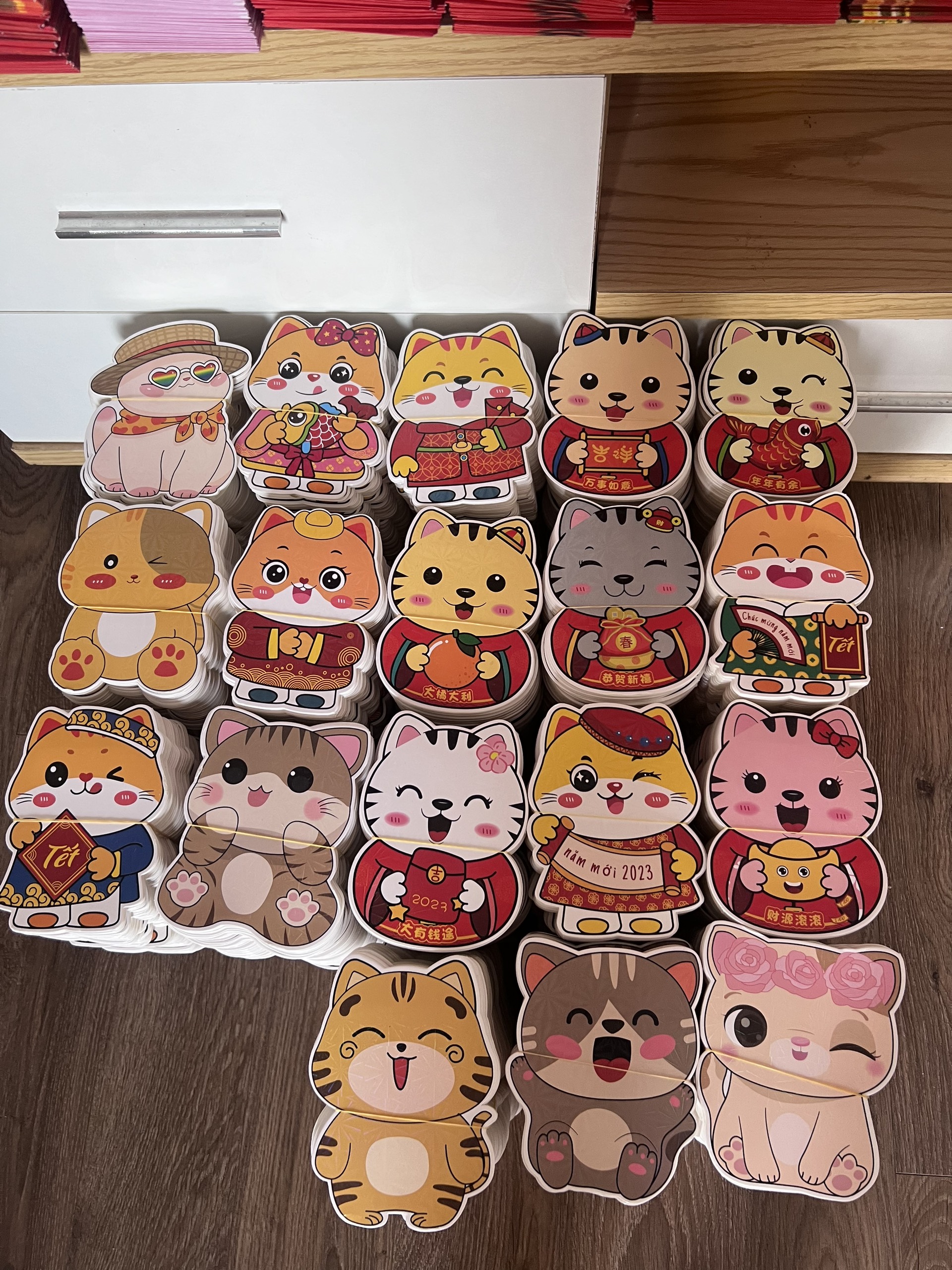 Combo 10 bao lì xì hoạt hình chibi 2024