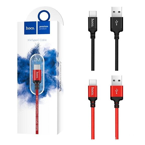 Cáp Sạc Nhanh Hoco X14 TypeC 1m/2m  I Cáp Sạc Dây Dù