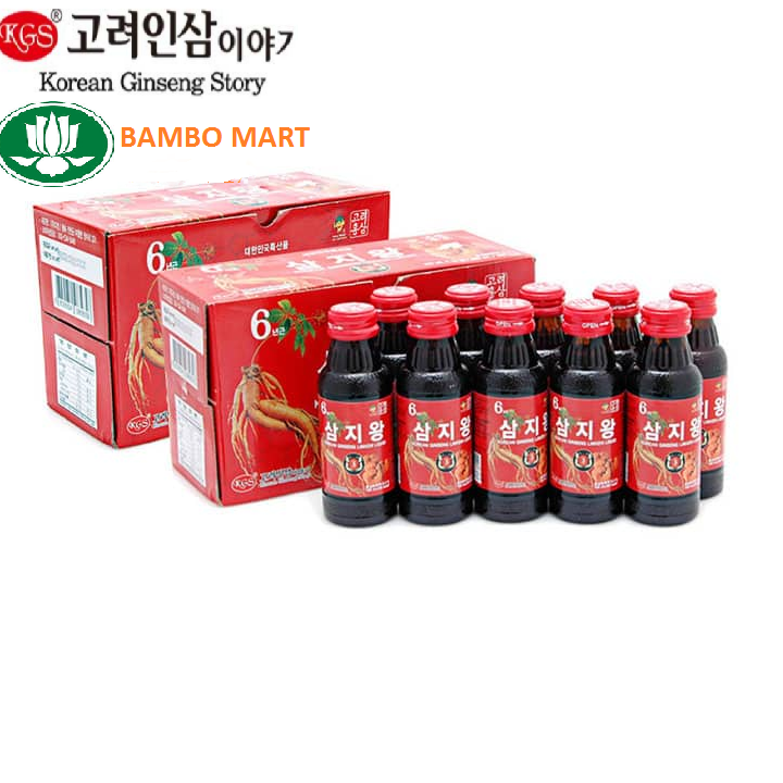 NƯỚC HỒNG SÂM LINH CHI HÀN QUỐC HỘP 10 CHAI