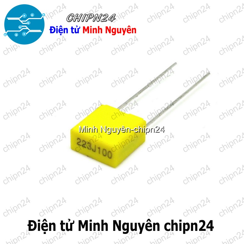 [10 con] (K270) Tụ kẹo vàng 223J 100V (5MM) (223 22nF) - HH005395