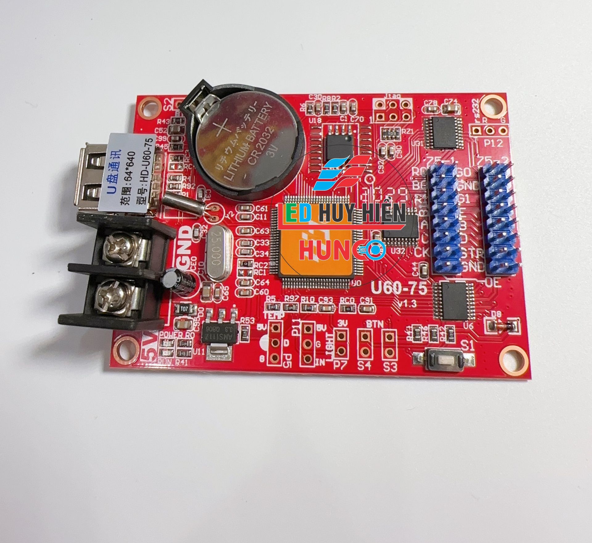 Card HD U60-75 (USB) hỗ trợ 2 tầng module led fullcolor