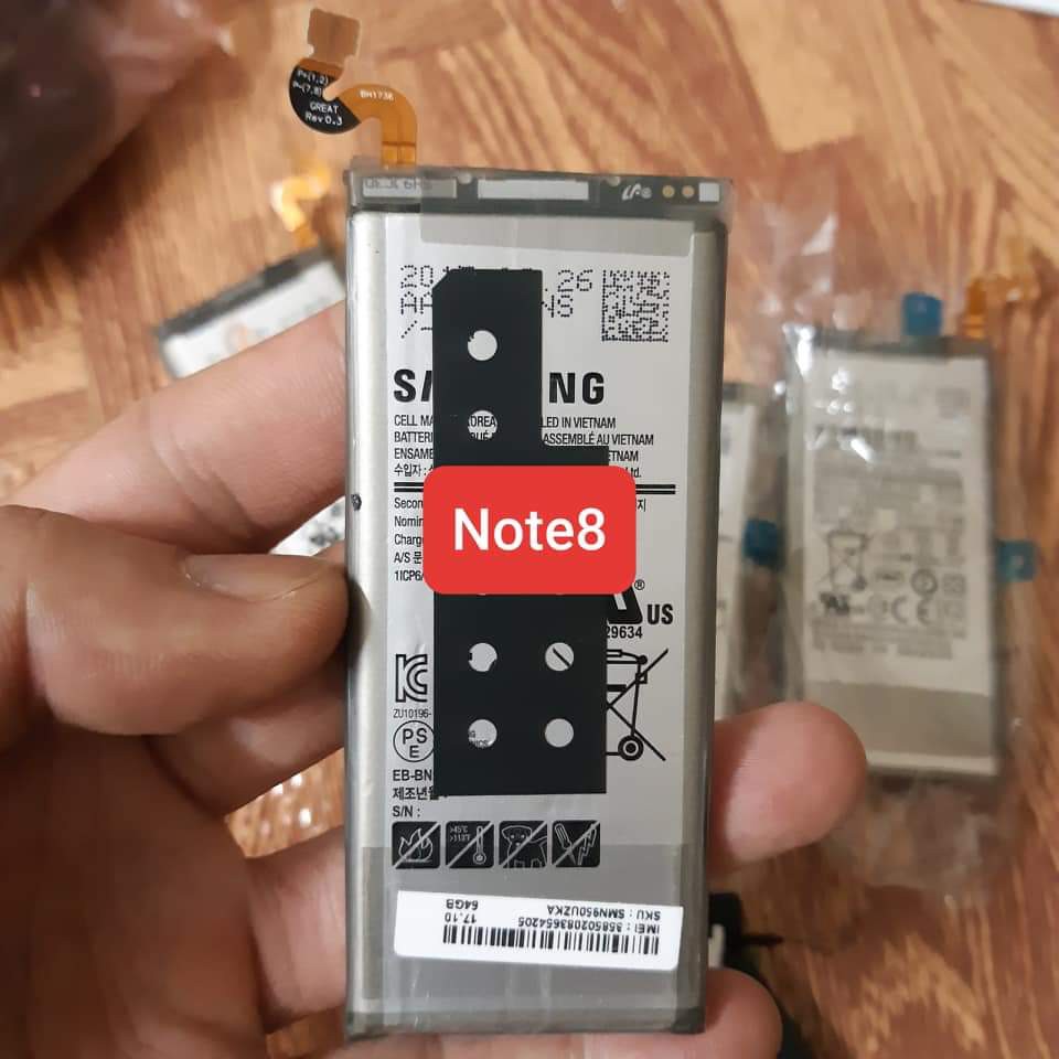 Pin samsung galaxy note 8 chính hãng, n950 - en-bn950abe - 3300mah - zin công ty, mới 100%123123