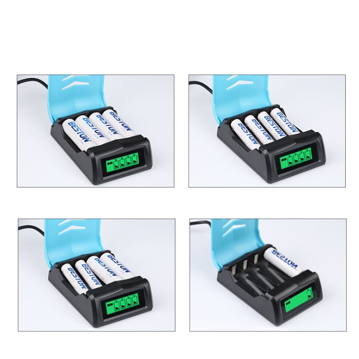 Bộ sạc pin AA AAA 2A và 3A Quick Charge sạc nhanh
