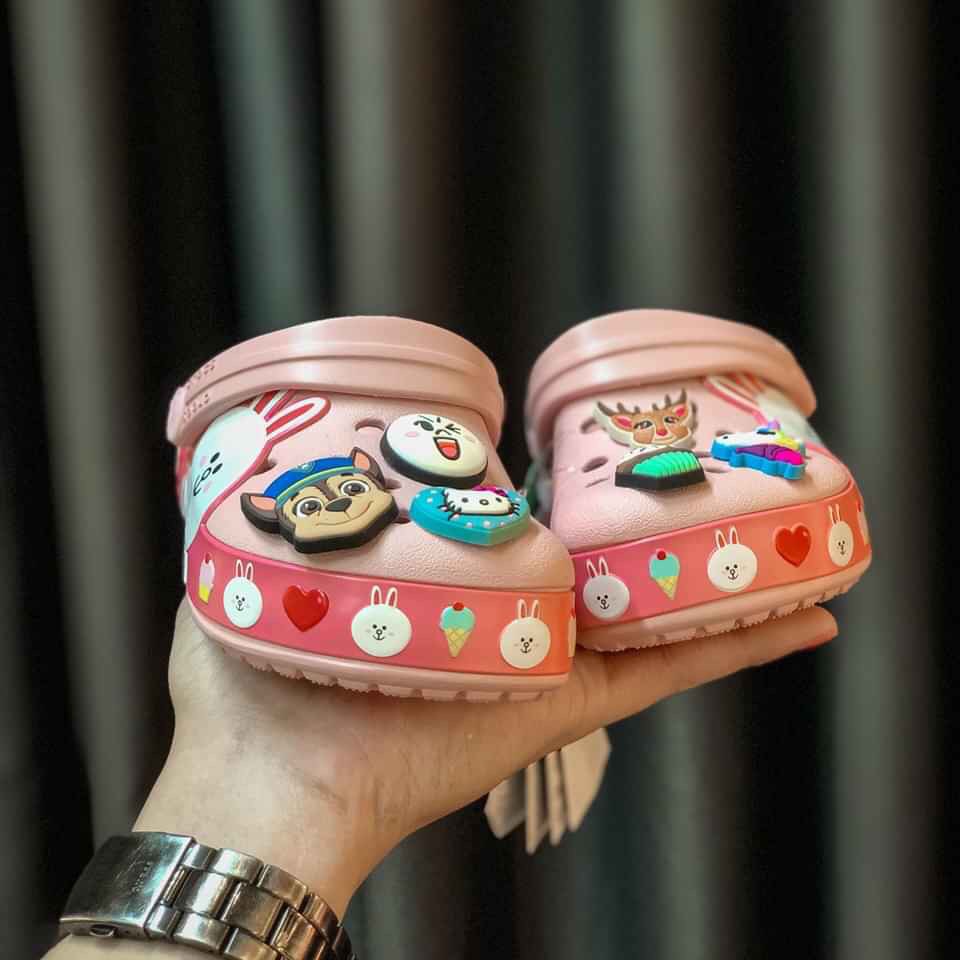 SỤC CROCS-THỎ HỒNG TRẺ EM VÀ NGƯỜI LỚN