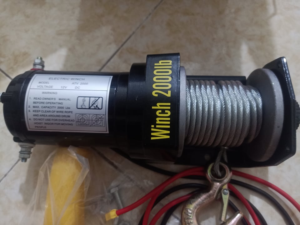tời điện ắc quy 12v - 2000lbs