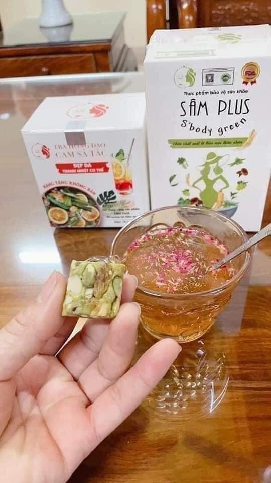 Kẹo giảm cân Sâm Plus sbody green - sâm plus s' body green (30kẹo+15 trà)