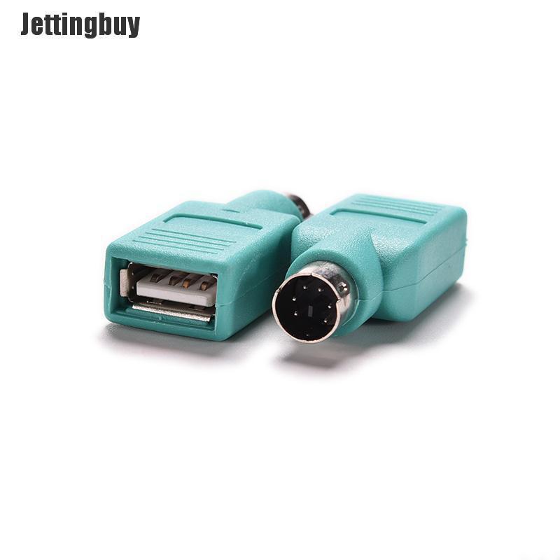 Jettingbuy Mouse Keyboard PS/2 to USB Female Adapter Converter
