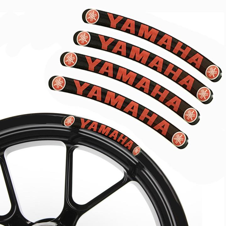 Bộ 08 miếng dán vành xe máy logo YAMAHA