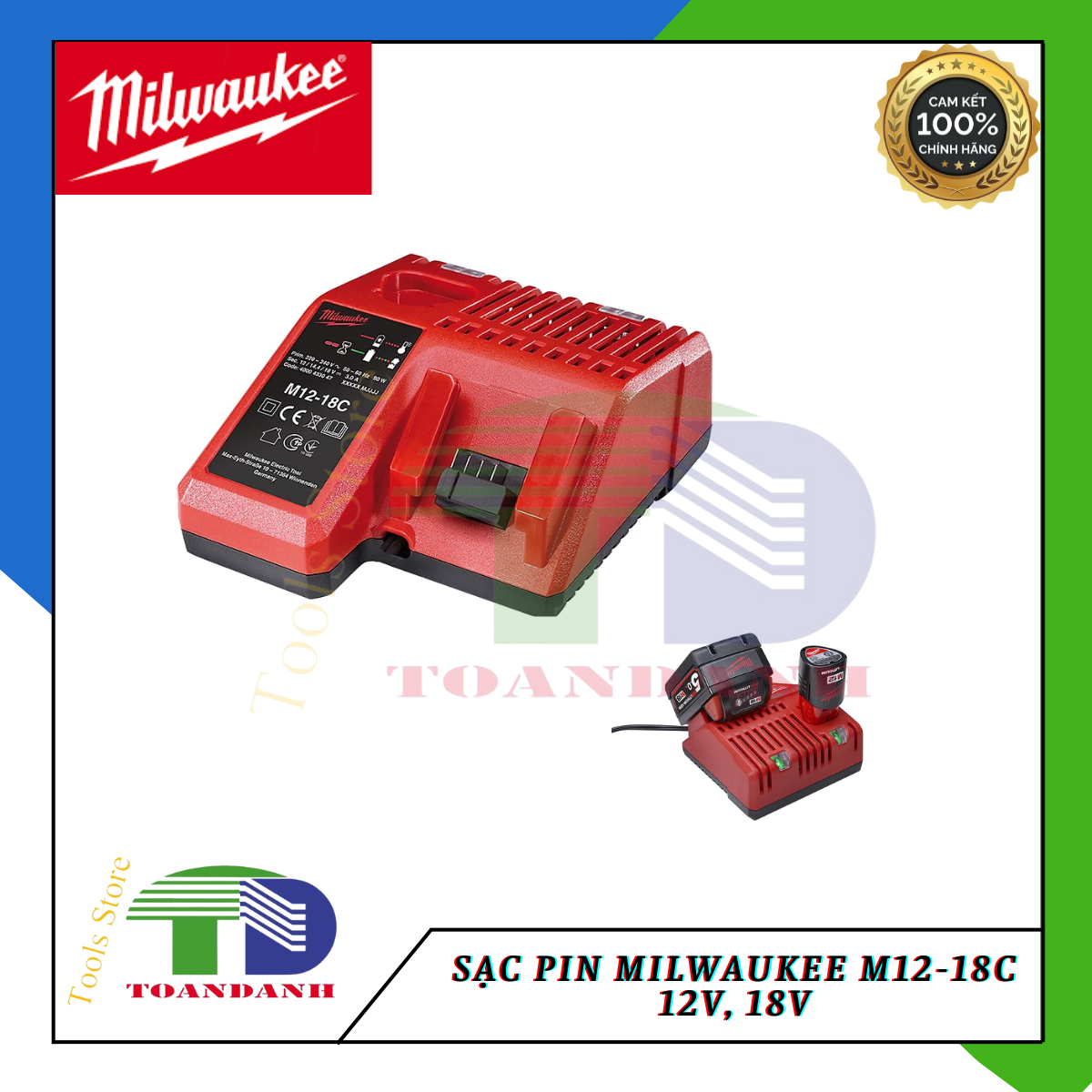 Sạc 12-18cv milwaukee m12-18c