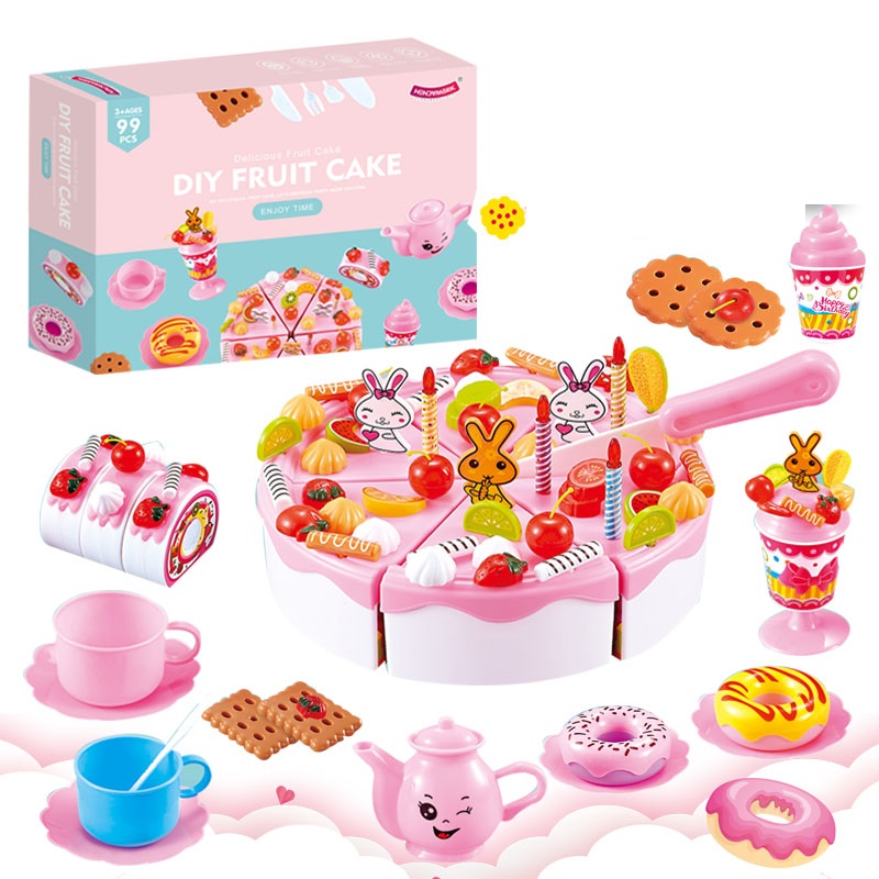 BỘ ĐỒ CHƠI CẮT BÁNH SINH NHẬT 99 MÓN CHO BÉ