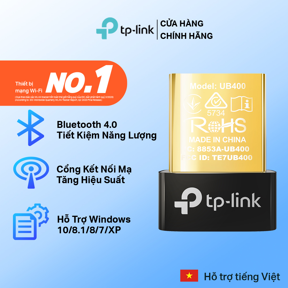 Bộ Chuyển Đổi Bluetooth TP-Link UB400 USB Nano Bluetooth 4.0 - Hãng phân phối chính thức