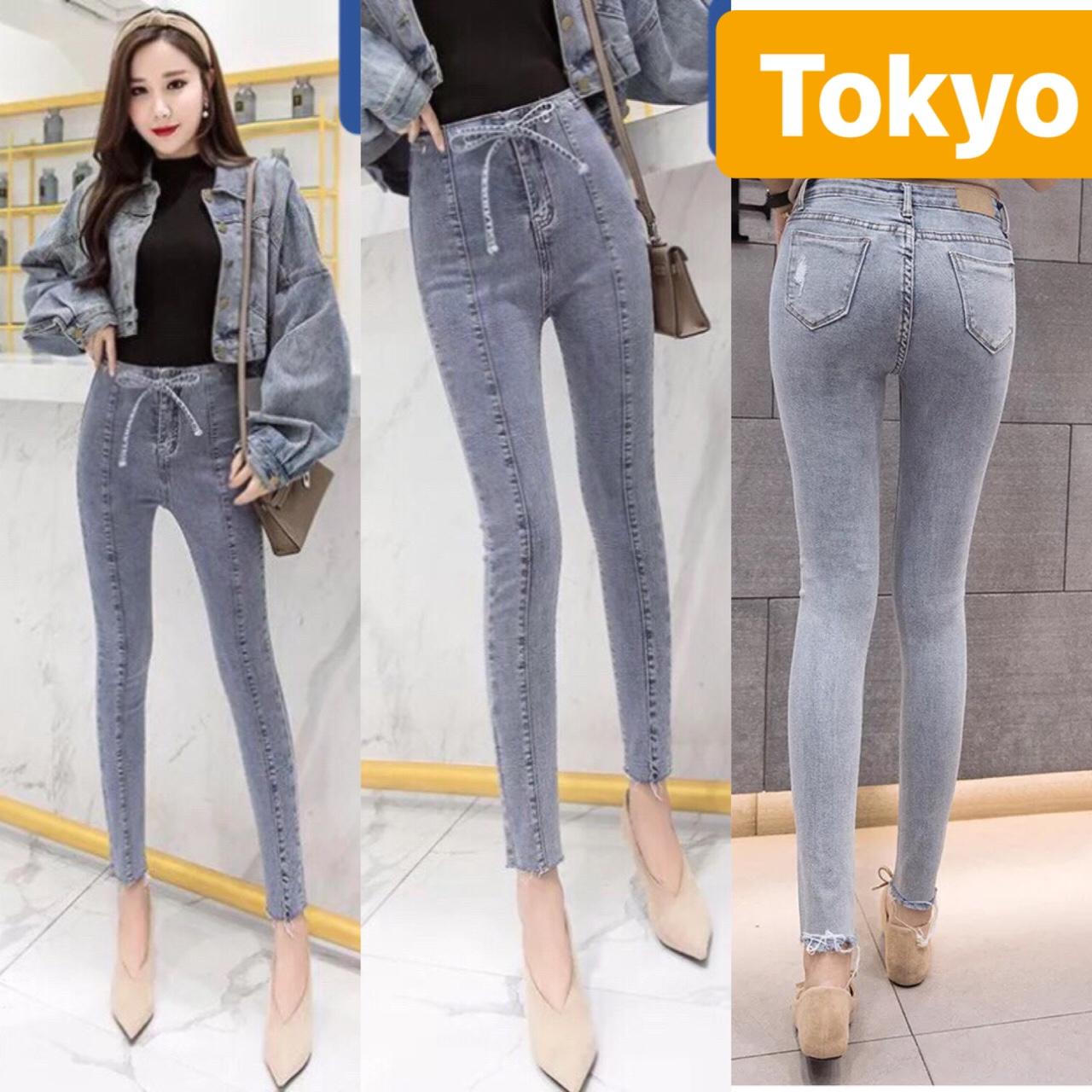 QUẦN JEAN NỮ CHẤT BÒ XANH LƯNG CAO NÂNG MÔNG TAKESHI TOKY-32 CAO CẤP - TOKYO FASHION