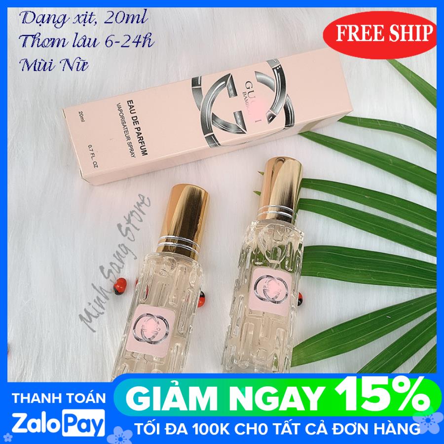 [HCM]2 CHAI NƯỚC HOA NỮ GUCI BAMBO MINI 20ML LƯU 6-12H