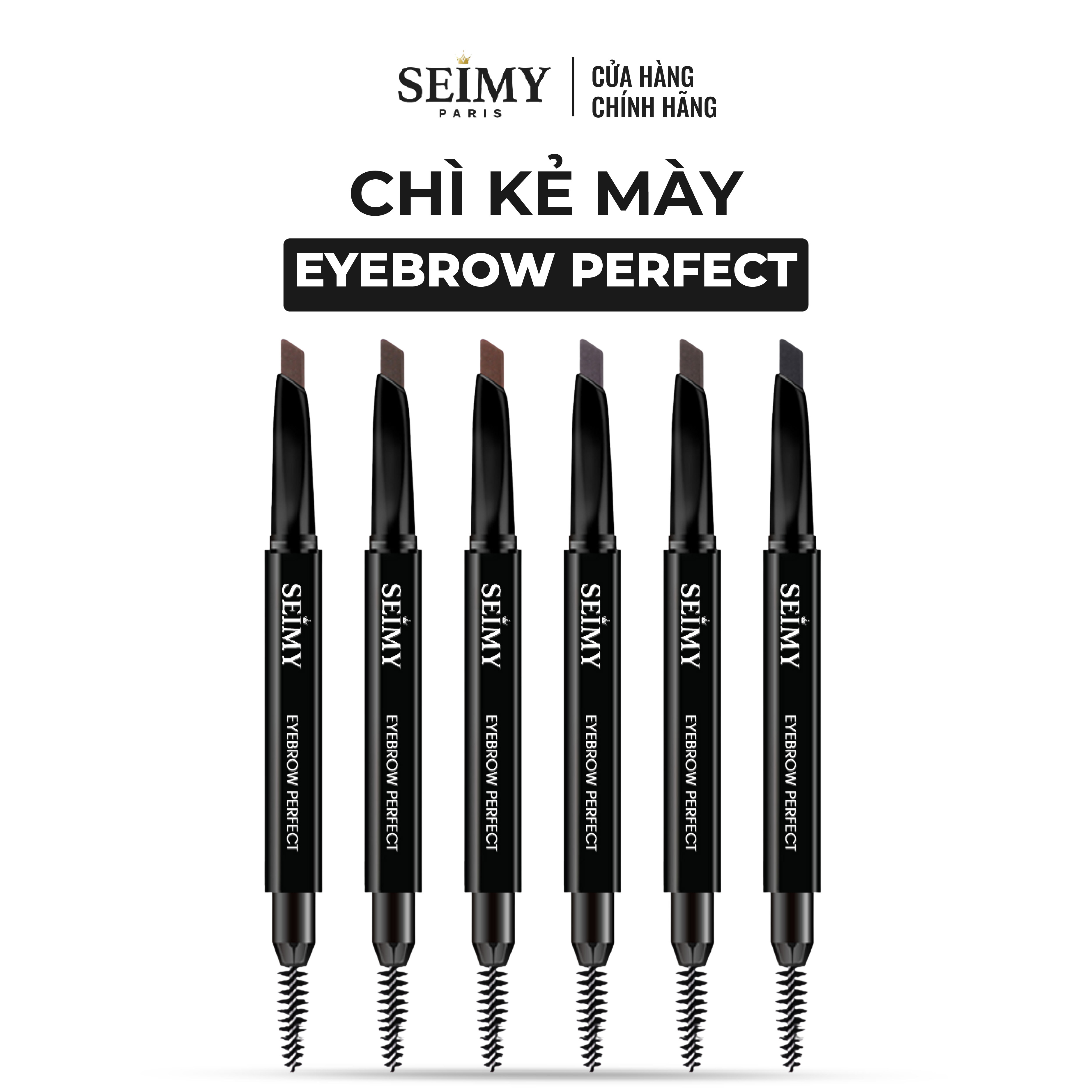 Chì kẻ mày Seimy - Eyebrow Perfect 2 đầu 6 màu