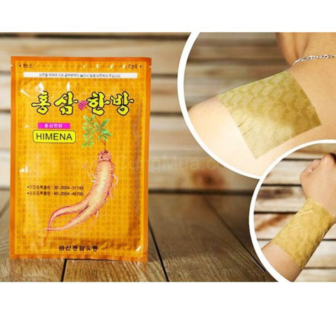 Combo 5 Cao Dán Nhân Sâm Himena Gói 20 Miếng Giảm Đau Nhứt Xương Khớp
