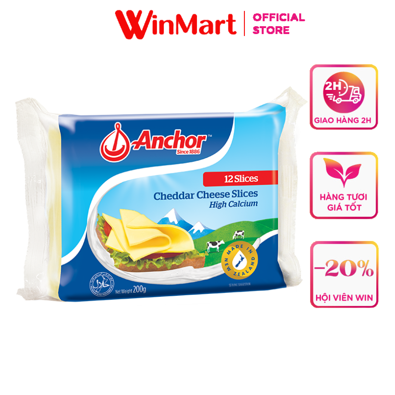 [Siêu thị WinMart] - Phô mai lát Anchor gói 200g
