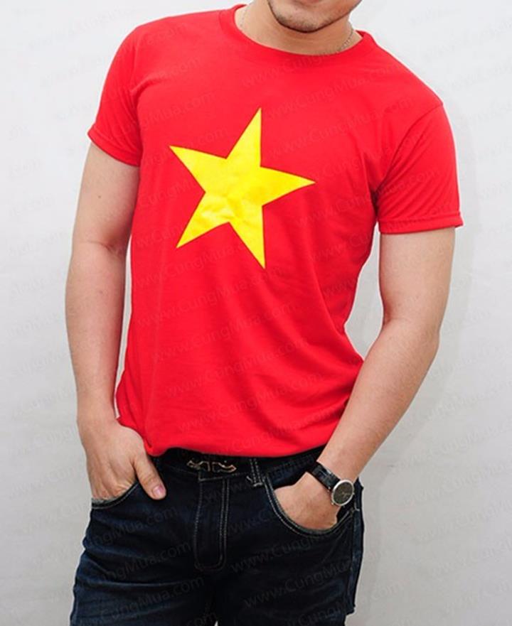 Áo thun cổ động lá cờ việt nam