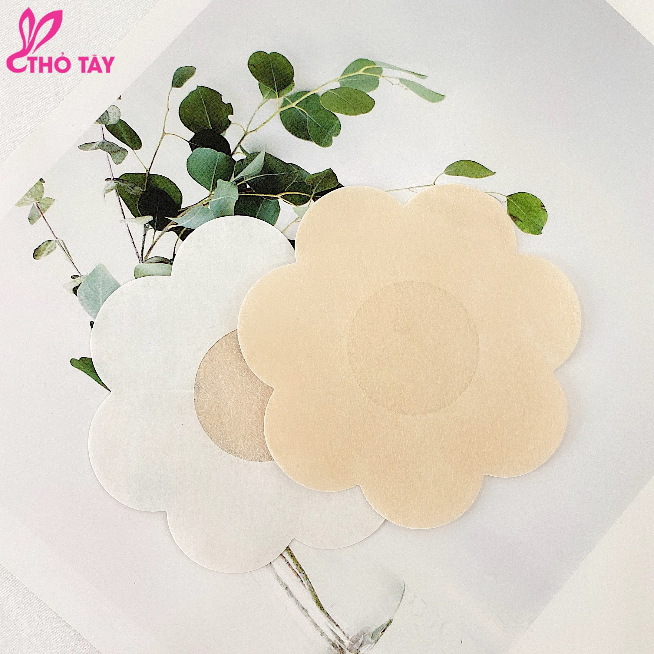 Set 5 Cặp Miếng Dán Ngực Hình Bông Hoa - THỎ TÂY