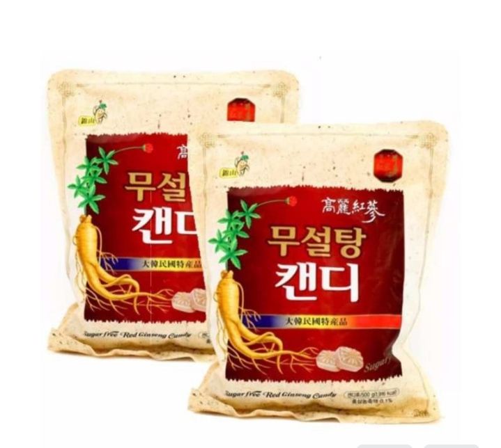 [HCM]Kẹo sâm không đường Hàn Quốc gói 500g date mới