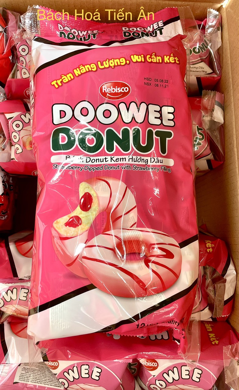Bịch 12 Chiếc Bánh Donut Doowee Rebisco 360gr( 12 cái x 30g )