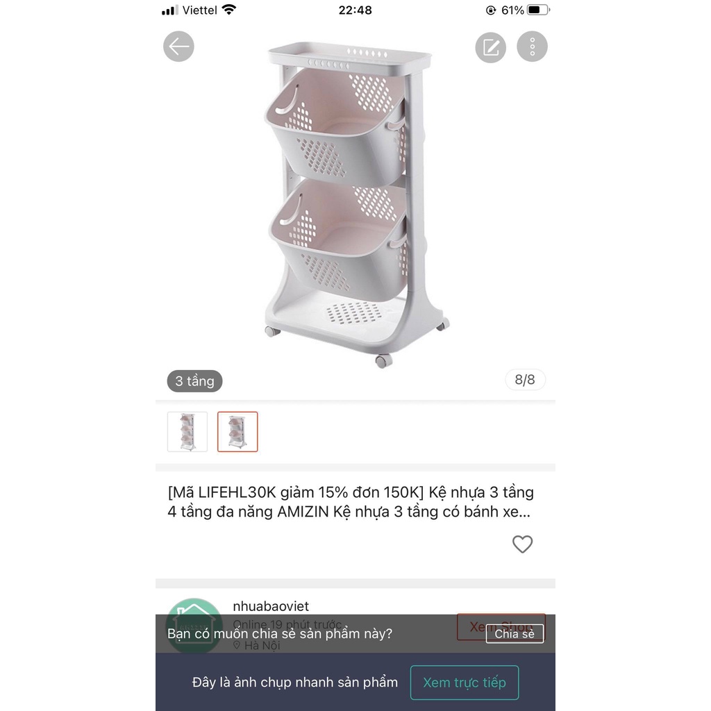 Kệ nhựa 3 tầng 4 tầng đa năng có bánh xe Việt Nhật