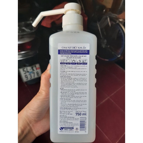 Chai Xịt Diệt Khuẩn Natuearth 750ml