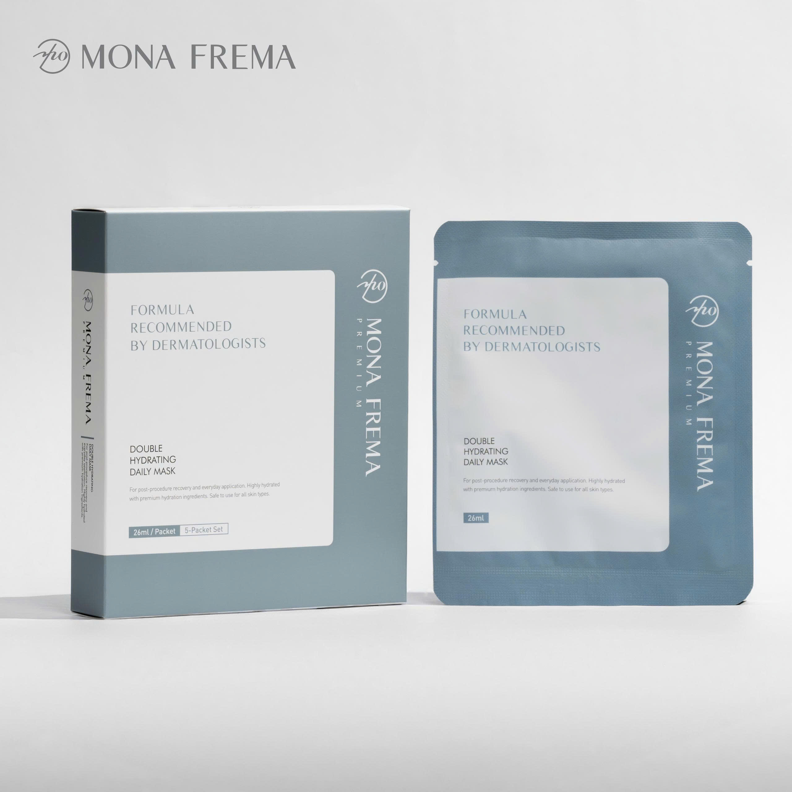 Mặt Nạ Dưỡng Ẩm Cấp Nước Mona Frema EHA Double Hydrating Daily Mask (Hộp 5 miếng)