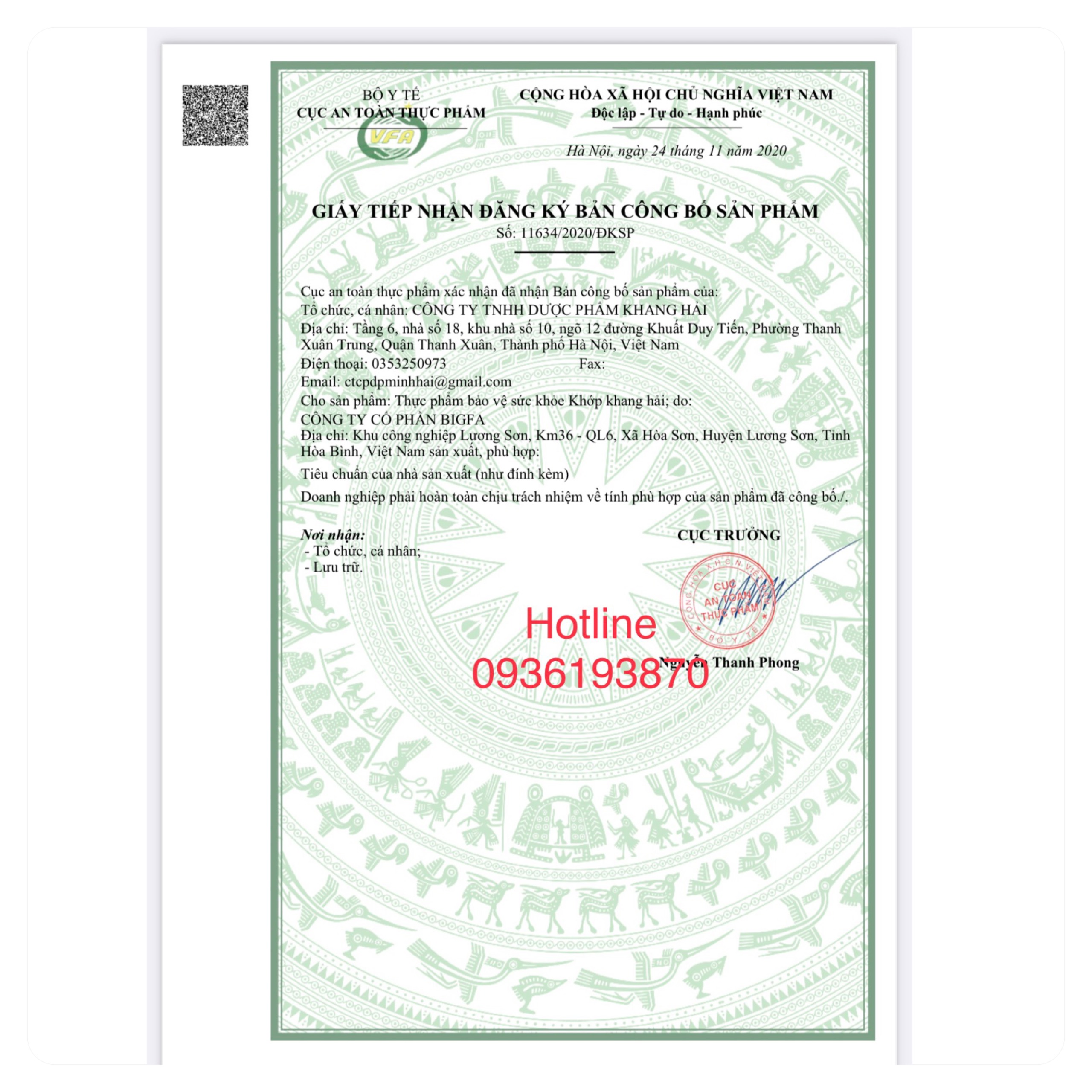 KHỚP KHANG HẢI - Chính Hãng
