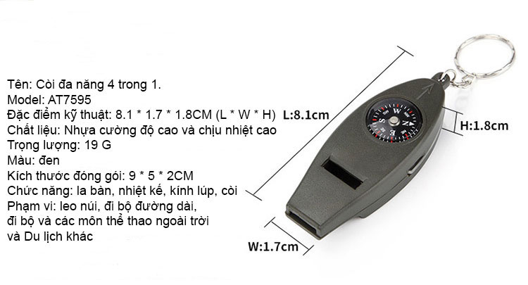 [HCM]Còi sinh tồn đa năng du lịch dã ngoại Aotu