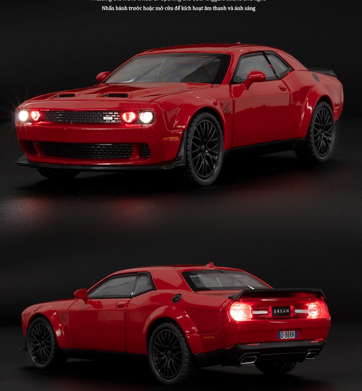 Xe mô hình Dodge Challenger SRT Hellcat tỷ lệ 1:32