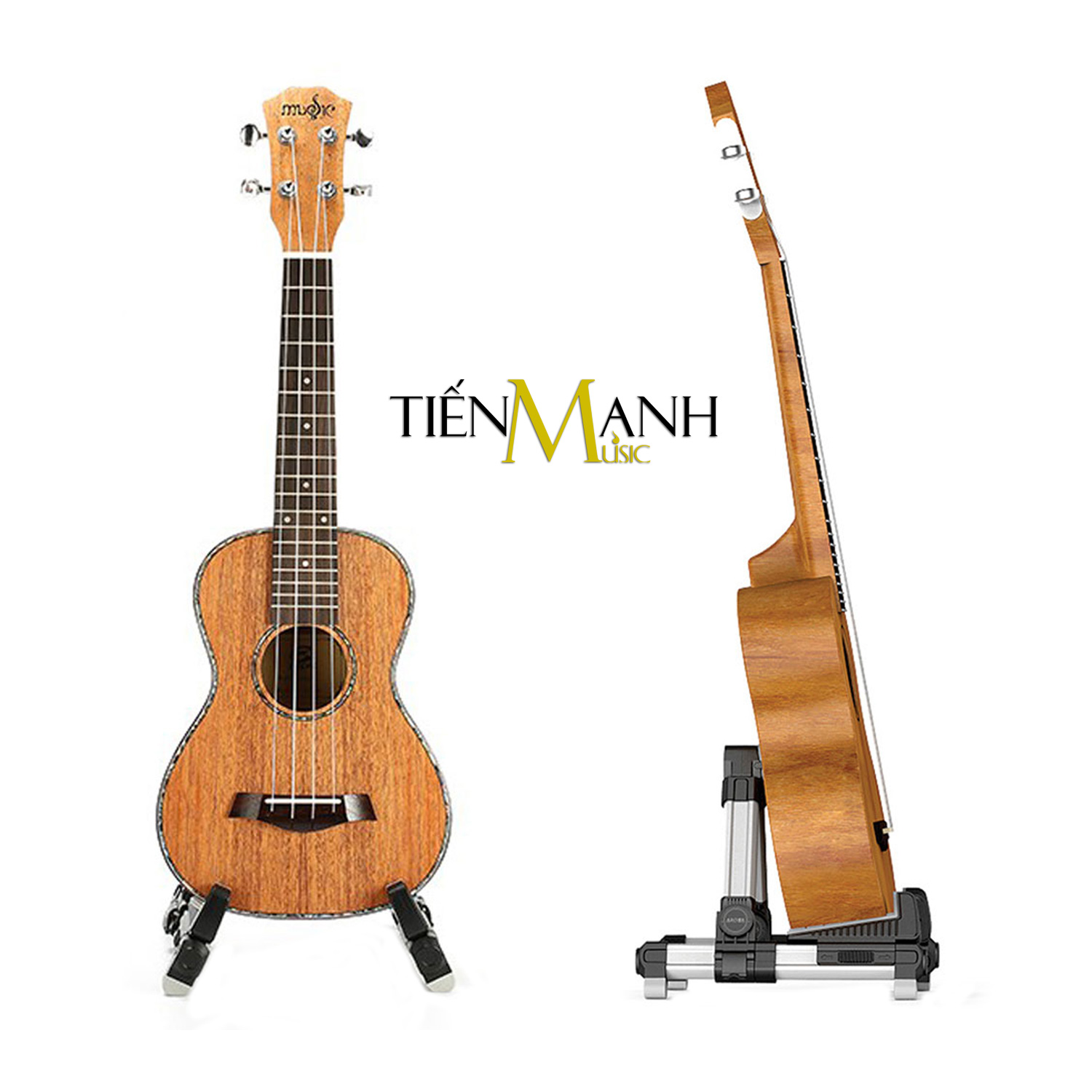 Giá Để Đàn Ukulele, Violin, Mandolin Aroma AUS-08 (Màu Bạc) (Loại gấp nhỏ gọn AUS08 Stand - Kệ chân đỡ chữ A)