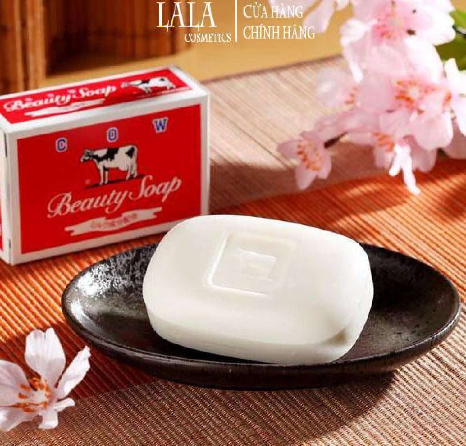 Xà phòng tắm Cow Beauty Soap dùng được cho da mặt 100g chiết xuất từ sữa bò tươi nguyên chất