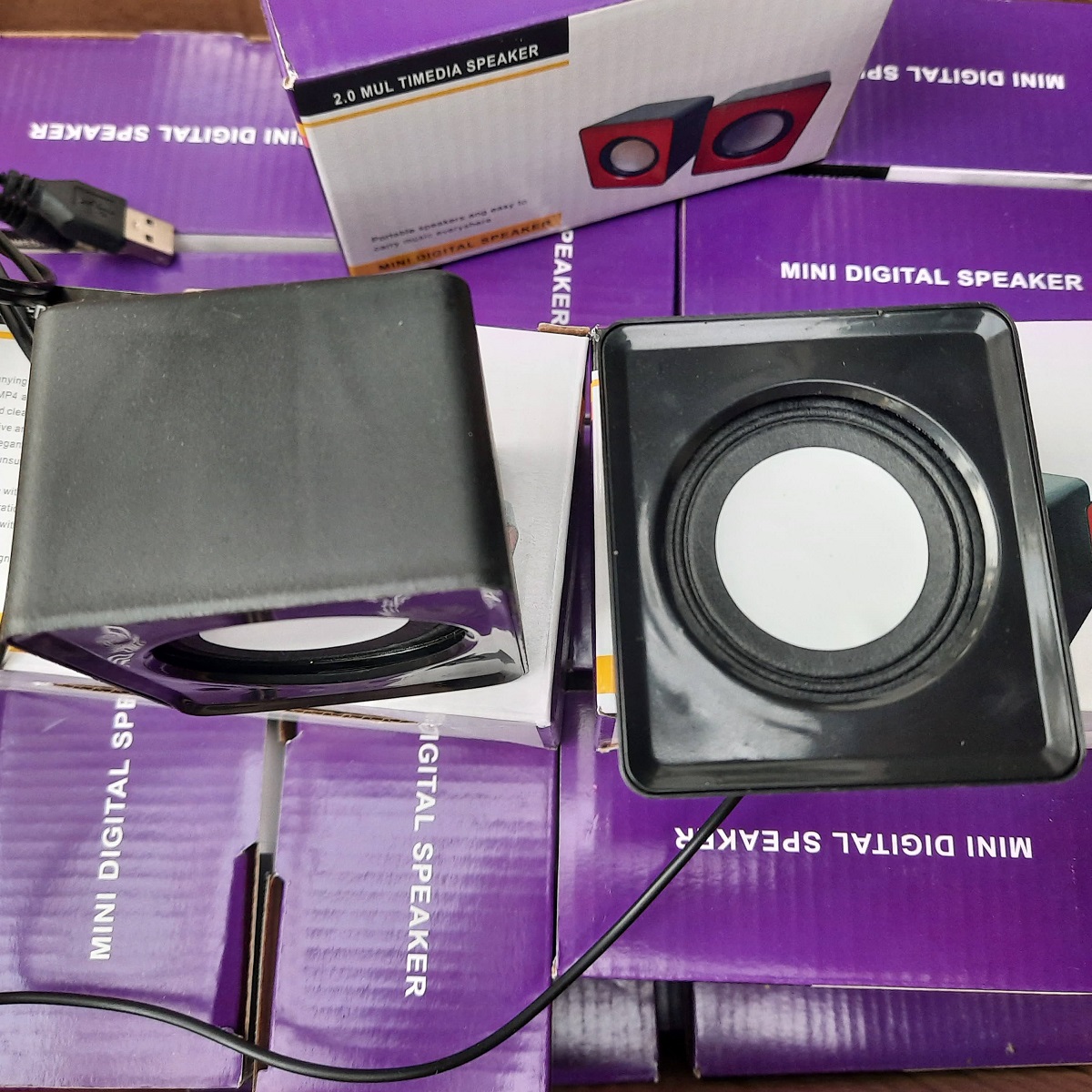 [ ĐEN ] Loa vi tính để bàn Mini 101 nguồn USB Loa giấy âm thanh thật