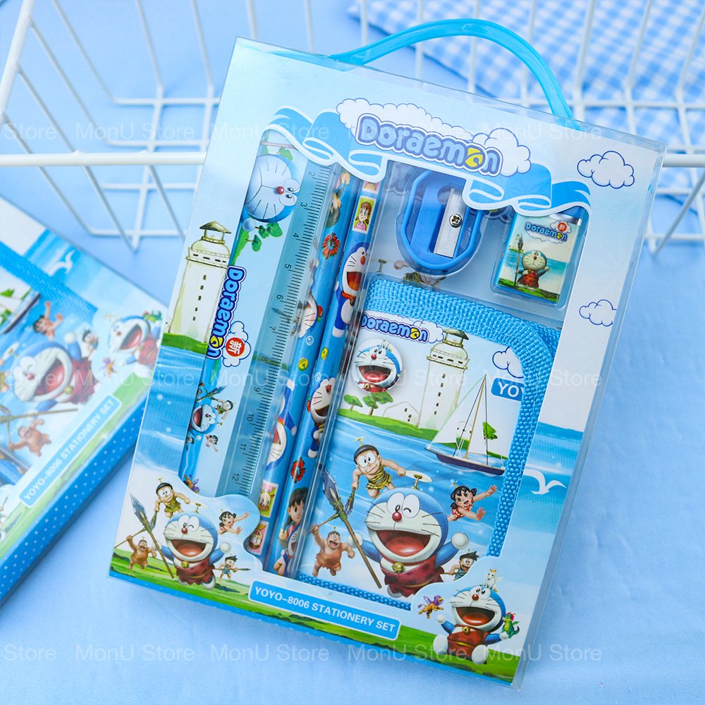 Bộ dụng cụ học tập SET C hình DORAEMON DOREMON dễ thương cute TooYoo BK00628