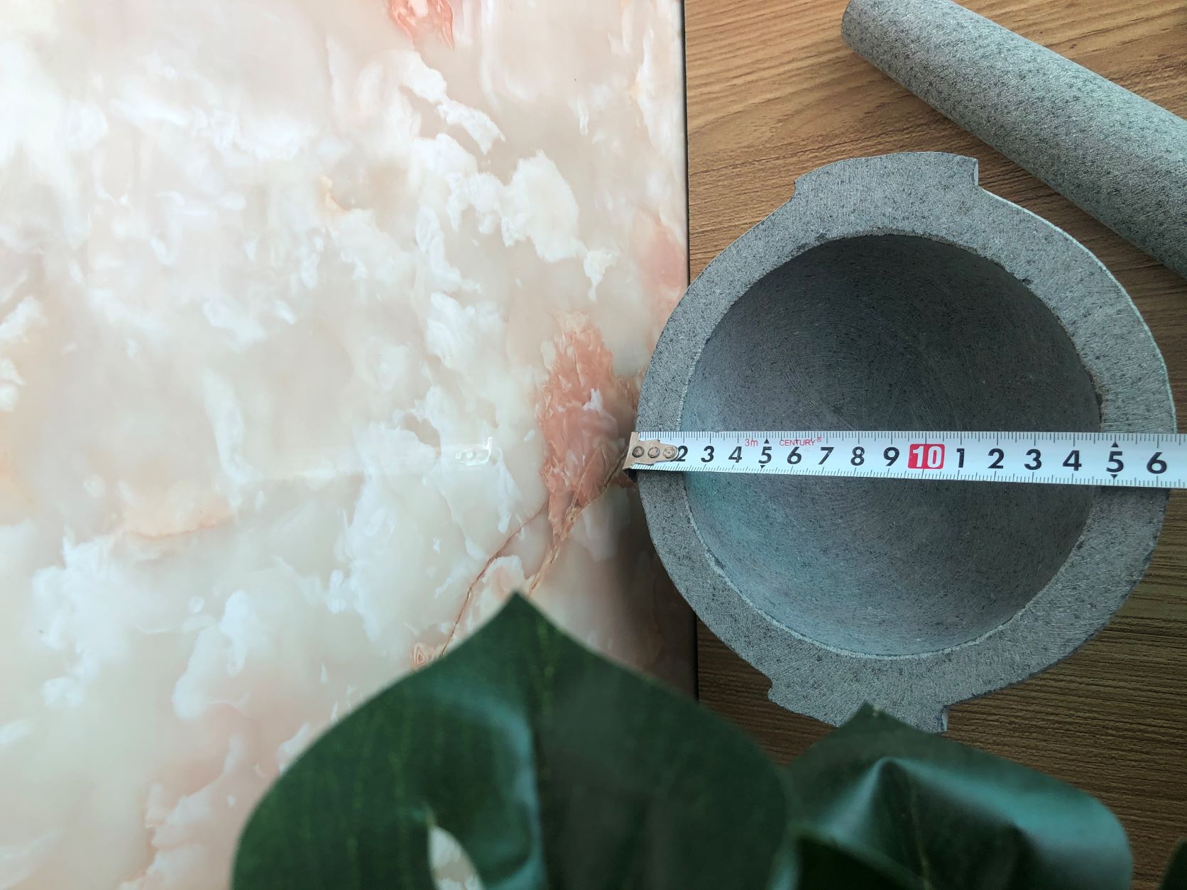 bộ sản phẩm cối đá + chày đá đường kính 16cm