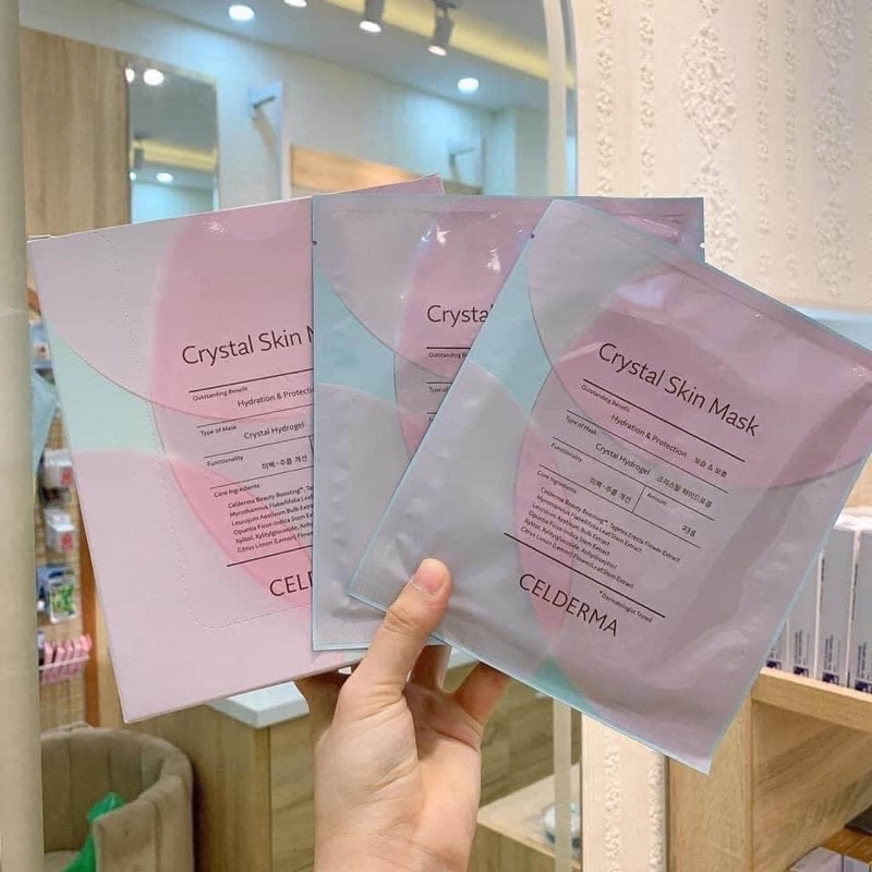 Mặt nạ thạch anh Cellderma crystal skin mask cellderma hồng